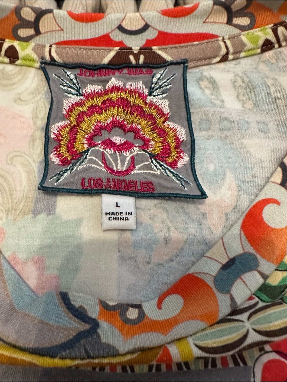 Johnny Was Multicolor Floral Patchwork Top - Picture 3 of 4
